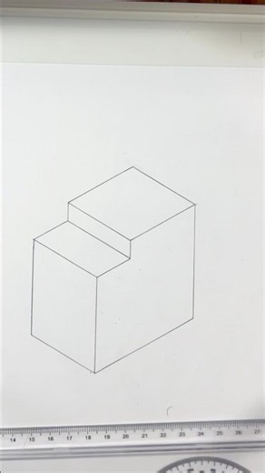 How to Draw an Isometric Step Block | Easy Engineering Drawing Tutorial