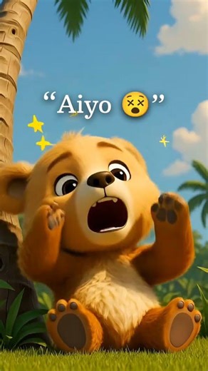 Bear coconut hunt 😄😍#cute #funny #cartoon