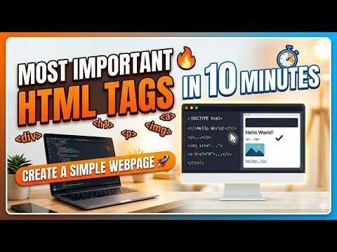 Build Your First Webpage in 10 Minutes (Essential HTML Tutorial)