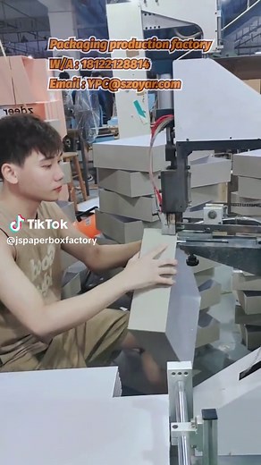 Daily operations of packaging box production. Behind the scenes: Building a giant rigid lift-top box for luxury brands from flat cardboard to a massive luxury lid top box #luxurypackaging #rigidbox #handmadebox #makingof #giftpackaging