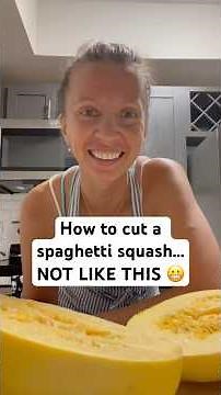 How to cut a spaghetti squash…NOT LIKE THIS #cooking #whatnottodo #easycooking #simplecooking