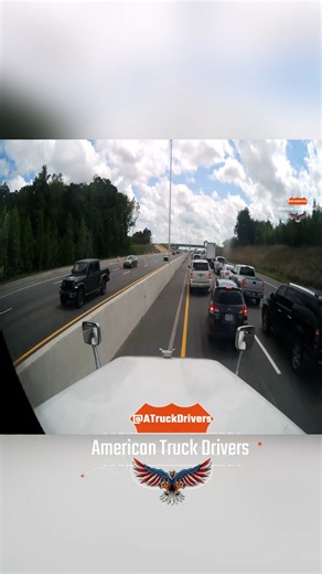 Truck Uses Jersey Wall Space to Avoid Crash During Sudden Lane Reduction on I-40 | American Truck Drivers
