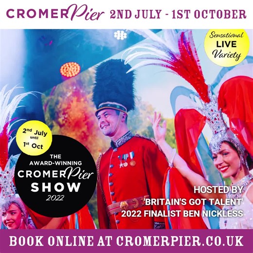 55 reactions · 18 comments | "Performers return in spectacular style" ⭐️⭐️⭐️⭐️⭐️ The ultimate live theatre experience for all ages with fun, laughter, song & dance! The best Summer show to enjoy with family & friends!  11th - 18th July Week 2's guest act Comedian Andy Leach combines his gags with crazy magic and mayhem for all ages! | Cromer Pier | Facebook