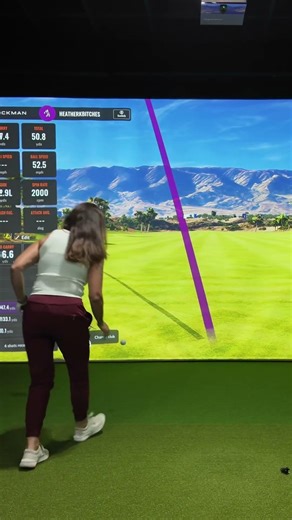 Our first time at a golf simulator was interesting! #golf #married #trackman #funny #golfer #wife