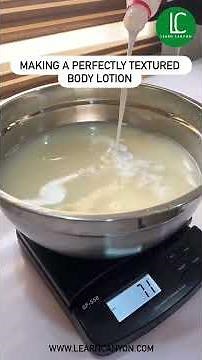 Making a Perfectly Textured Body Lotion - Learn Canyon #skincare #bodylotion