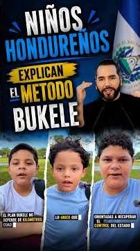 Honduran minors explain THE BUKELE METHOD and how it can be applied in Honduras 🇭🇳