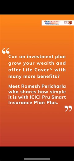 For his first-ever investment, Ramesh chose ICICI Prudential Life Insurance - simple digital process, flexible investment, and life cover for his family. Start small. Stay consistent. Secure tomorrow. Learn more: https://shorturl.at/jHkvy #ICICIPruLife #ICICIPrudentialLife #lifeinsurance | ICICI Prudential Life Insurance