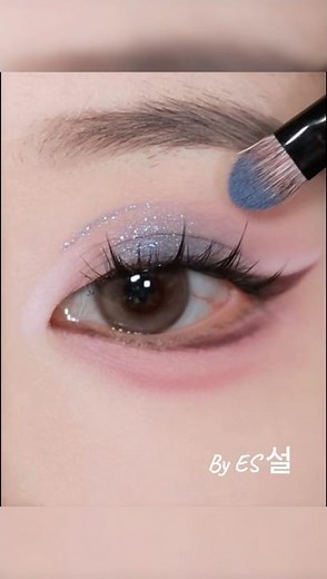 Frozen Ice Blue Eyeshadow Makeup Tutorial #shorts #erikaseol #eyemakeup #viral