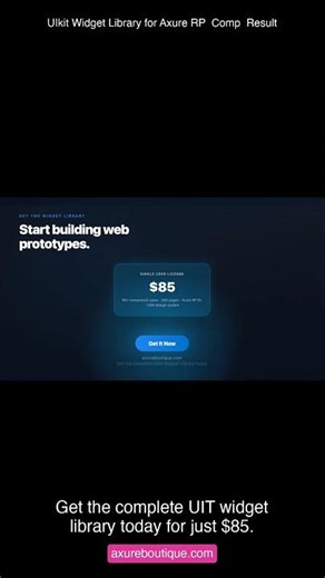 UIkit Widget Library for Axure RP Comp Result