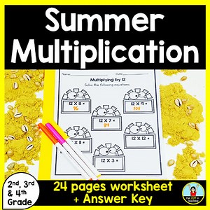 Summer Single Digit Multiplication Worksheets
