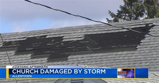 Storm rips through Allentown church, floods sanctuary with rain
