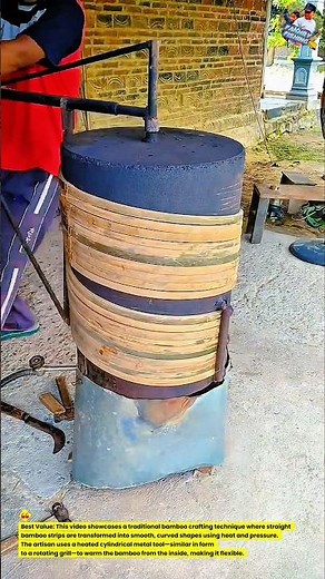 This Is How Craftsmen Bend Bamboo Without Breaking It #viralvideo #amazingprocess #rurallife #work
