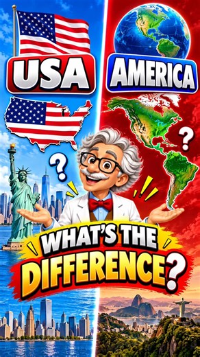 USA vs America: What’s the Difference? 🇺🇸🌎 #shorts #usa #america #ytshorts #video