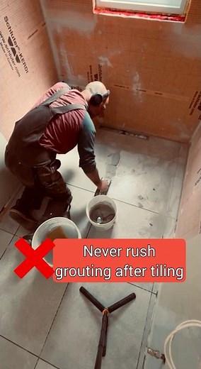 ✅ Follow ‪@luc_construction‬ grouting too soon after tile installation is one of the most common mistakes
