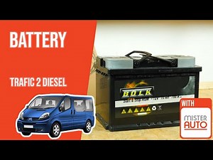Where is the battery located in the Renault Trafic van?