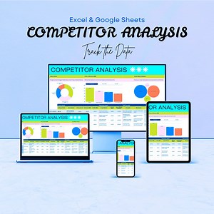 Competitive Analysis Canva Template | Business Strategy & Market Research | SWOT Competitor Excel Tool PDF Printable - Etsy