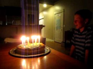 Trying to Blow Out Birthday Candles