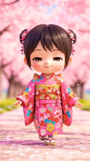 Cute Chibi Kids in Kimono 🌸 #ChibiBaby#CuteBabyAI #AnimeShorts#Shorts #viral #trending#DreamScreenAI