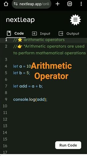 Arithmetic operator in javascript