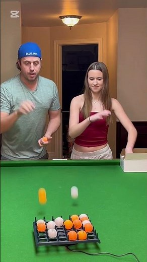 Epic Ping Pong Ball Toss Challenge on a Pool Table