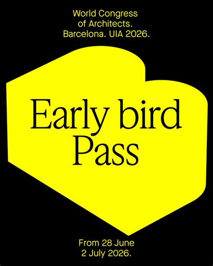 UIA World Congress of Architects 2026 Barcelona on Instagram: "🟡 PASSES ARE NOW ON SALE 🟡 Join us in Barcelona for the UIA World Congress of Architects 2026 — a space for exchange, debate and inspiration, where architects, researchers and students from around the world come together to shape the future of architecture for a planet in transition. 🎟️ Secure your Early Bird pass via the link in bio 📅 28 June – 2 July 2026 - → The UIA World Congress of Architects 2026 Barcelona is organised by t