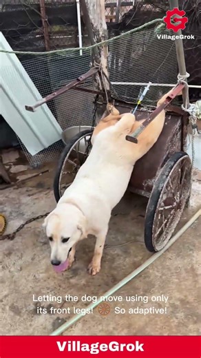 Dog with Hind Leg Weakness Gets Assistance from a Wheelchair-Like Device