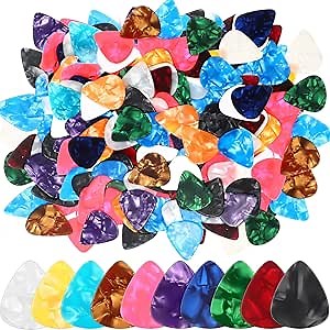 600 Pcs Guitar Picks Bulk Celluloid Picks Plectrums for Electric Acoustic Guitar Thin Medium Heavy Plectrums(10 Colors,0.46, 0.71, 0.96 mm)