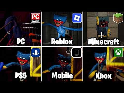 Poppy Playtime ALL Death Scenes Comparison Original vs Roblox vs Minecraft vs Xbox vs PS5 vs Mobile