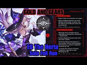 E0 The Herta Erudition Path Solo Gold and Gears Conundrum 12 Full Run | Honkai: Star Rail 3.0