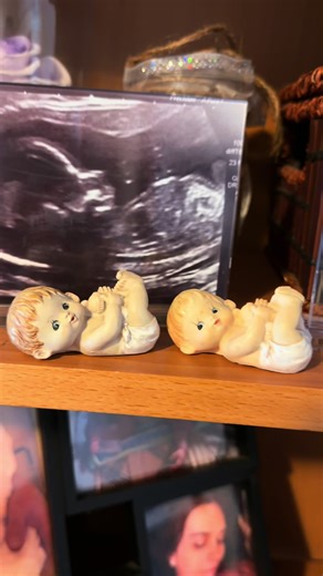 My mom told me a story the other day… Her mother, my grandma Alice absolutely adored babies and she had these 2 ceramic babies in her home that she loved dearly. She always referred to them as her “angel babies”. After she passed away these were one of the things my mother kept. I have 2 baby girls in heaven. My grandma Alice now has two angel babies with her 🤍🥹 this gave me so much comfort. I know she’s holding them in her arms, showering them with so much love 🤍 #heavensent #faith #angelbab