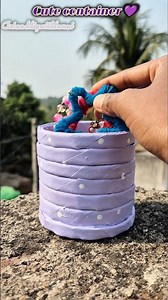 DIY Cute Storage Container from Waste! 💜 #Shorts #diy