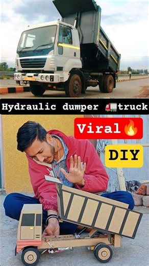 Cardboard Se Hydraulic Dumper Truck 😱 | Fully Working DIY 🚛🔥 #shorts