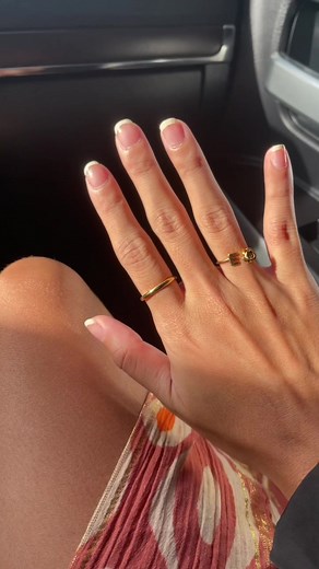 didn’t have time to get a new manicure so I did my own french tip today ✨💅