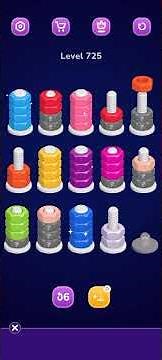 Nut Sort Level 725 Walkthrough | Nuts — Color Sort 725 solution