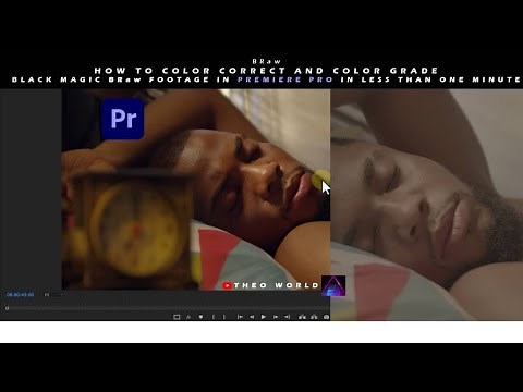 Premiere pro 2024 New features / How to Color correct & color grade BLACK MAGIC BRaw in 60 seconds
