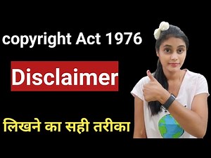 How to write disclaimer on youtube video |