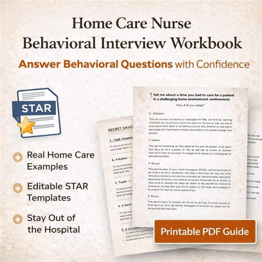 Home Care Nurse Behavioral Interview Answers – STAR Method Prep Guide (printable PDF) - Etsy
