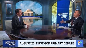EARLIER: Why is it difficult for GOP presidential candidates to use Trump's legal troubles against him? Fmr. Gov. @ScottWalker (R-Wis.): "It's like attacking a member of the family, even if [they're] not your favorite. ... The family says 'Hey, we handle this internally.'" | Meet the Press
