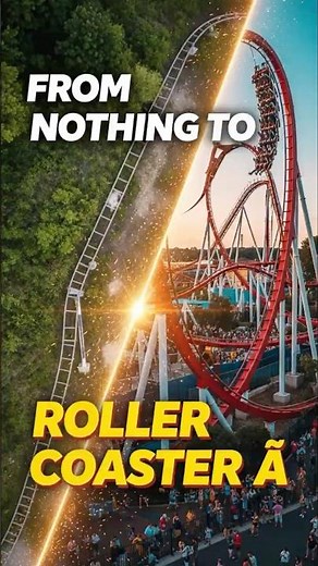 From Empty Land to ROLLER COASTER 🎢 — Full Build Process | Drone View