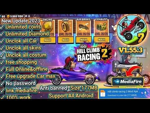 Hill Climb Racing 2 Mod Apk 2026 || Unlimited Gems & Unlimited All Cars || Latest Version Updated