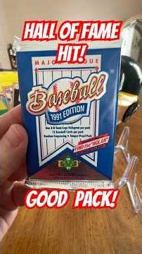 1991 Upper Deck baseball cards opening rip - vintage / old foil pack