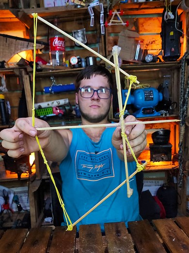 Como fazer um arco composto de palitos de churrasco