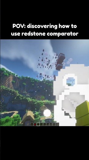 discovering how to use redstone comparator #minecraft #shrots #gaming #vrial