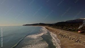 West Coast of the South Island, New Zealand. 4k drone footage