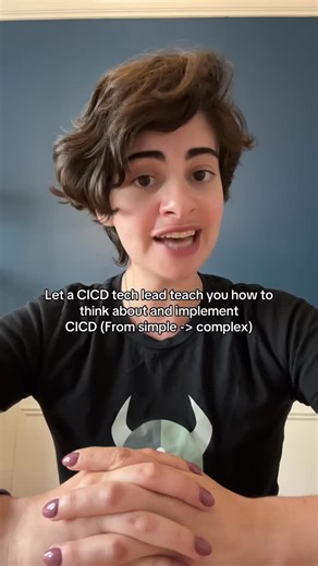 Someone on Instagram: "I’m a #cicd technical lead and I’m here to talk to YOU about how to implement CICD, starting simple and then getting more complex 1. Using a simple script 2. Put that script or translate the steps into a Cl system 3. Use Cl to deploy automatically 4. Use a dedicated CD tool like Argo to automatically sync production based on changes made to a configuration repository 5. Use advanced deployment methods like blue-green or canary deployment Got comments? Questions about trade