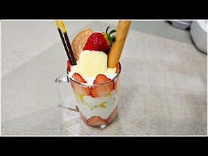 파르페 만들기(parfait), 딸기파르페(strawberry parfait) 만드는법, 파인애플 과일파르페, 옛날 추억의 아이스크림 요거트, 딸기디저트, 아이간식, 홈카페,
