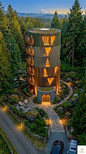 Empty Forest to Helix Tower House Build Insane #treehouse