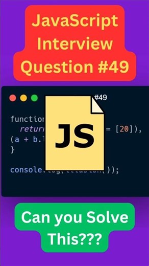 Comma Operator | js Interview question l #shorts #javascript #reactjs #webdeveloper #frontend