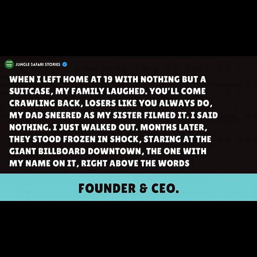 18K views · 235 reactions | They Laughed When I Left With Nothing — Until They Saw My Name on a Downtown Billboard Months Later. | Jungle Safari Stories | Facebook