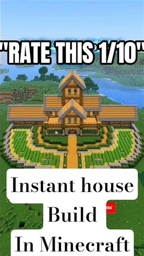 how to build a instant house in Minecraf